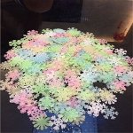 Набор наклеек &quot;Светящиеся Снежинки» 50 шт (1596)