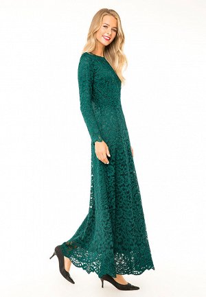 Платье из кружева, цвет зеленый