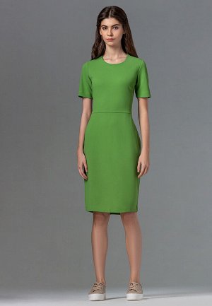 Платье из крепа, цвет зелёный