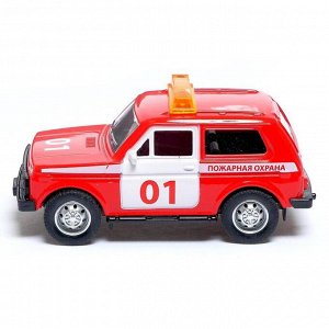 Автоград Машина металлическая «Пожарная охрана», инерционная, 1:43