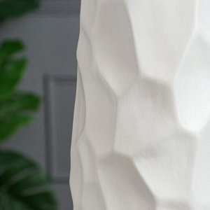 Ваза напольная "Камни", белая, матовая, керамика, 41.5 см