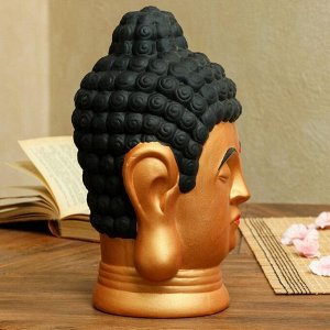 Копилка "Голова Будды" золотой ,цветной