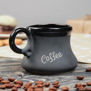 Чашка "Coffee", чёрная, керамика, 0.3 л