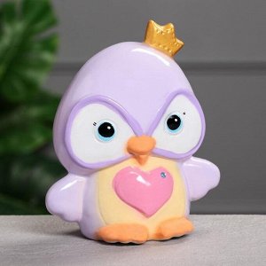 Копилка "Пингвинчик", фиолетовая, керамика, 20 см