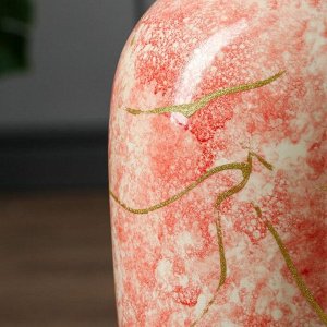 Ваза напольная "Аурика", под мрамор, красная, керамика