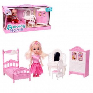 Кукла малышка «Анечка», с мебелью и аксессуарами, МИКС