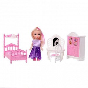 Кукла малышка «Анечка», с мебелью и аксессуарами, МИКС