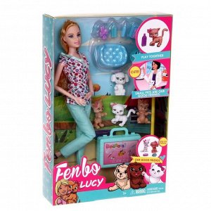 Кукла-модель «Дженифер Ветеринар» шарнирная, с питомцами и аксессуарами, МИКС