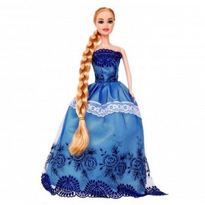 Кукла модель «Арина» в платье, с длинными волосами, МИКС