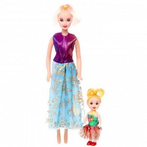 Кукла модель «Синтия», с набором платьев, малышкой и аксессуарами, МИКС
