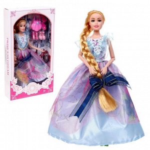 Кукла модель «Ариана», шарнирная, в платье, с длинными волосами и аксессуарами, МИКС