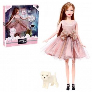 Кукла модель «Эмели» шарнирная, с питомцем и аксессуарами