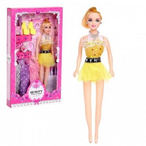 Кукла-модель «Виктория» с набором платьев, обувью и аксессуарами, МИКС