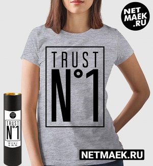 Женская футболка Trust, цвет серый меланж