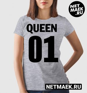 Женская Футболка Queen 01, цвет серый меланж