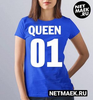 Женская Футболка Queen 01, цвет синий