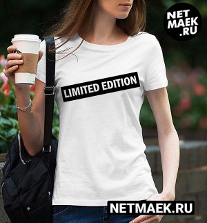 Женская Футболка с надписью limited edition, цвет белый
