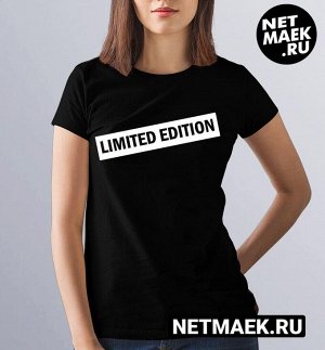 Женская Футболка с надписью limited edition, цвет черный