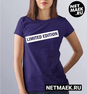 Женская Футболка с надписью limited edition, цвет фиолетовый