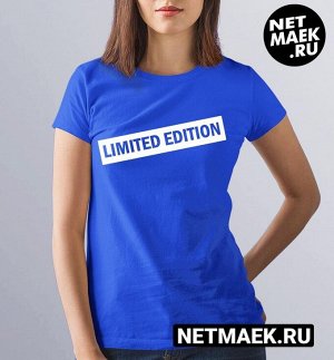 Женская Футболка с надписью limited edition, цвет синий