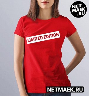 Женская Футболка с надписью limited edition, цвет красный
