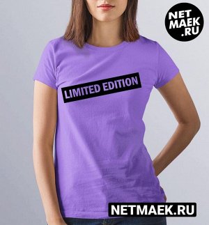Женская Футболка с надписью limited edition, цвет сирень