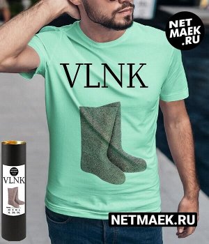 Мужская футболка с надписью VLNK, цвет ментол