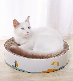 Когтеточка-лежанка для котов круглой формы