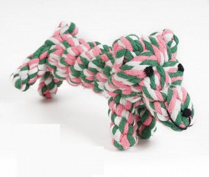 Игрушка в форме собаки из хлопковой нити