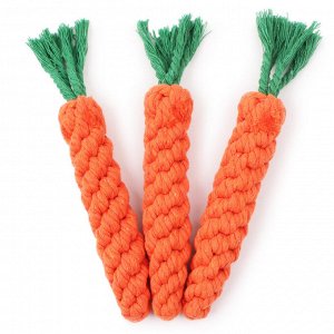 Игрушка для собак из хлопковой нити в форме моркови