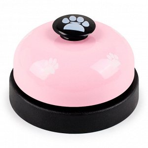 Игрушка для животных "Звоночек", цвет розовый/черный