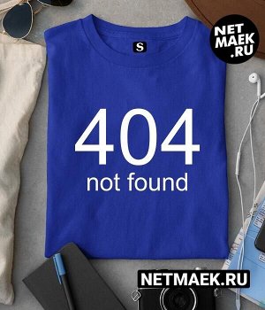 Футболка с надписью 404 DARK, цвет синий