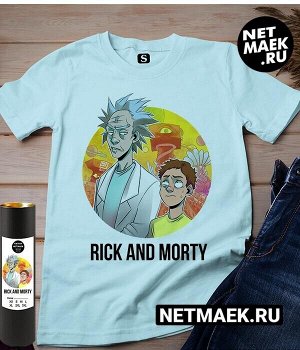 Футболка Rick and Morty new, цвет голубой