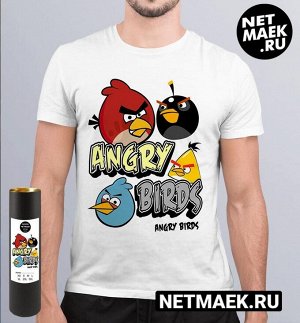 Футболка Angry Birds (Энгри Бердз), цвет белый
