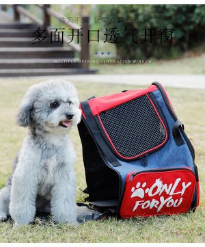 Текстильная переноска-рюкзак для животных, надпись "Only for you", цвет черный/белый