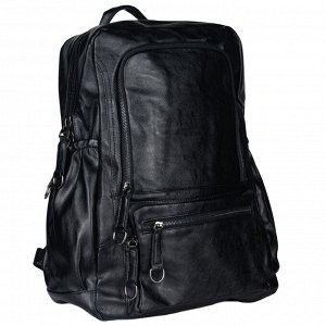 Рюкзак Модель: 08 рюкзак. Цвет: чёрный. Состав: искусственная кожа. Высота, см: 40. Ширина, см: 32. Глубина, см: 16.