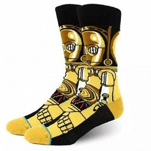 03750 Тематические носки серии STAR WARS  "C-3PO",  р-р 37-43 (золотой)
