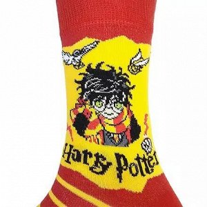 40755 Тематические носки серии Гарри Поттер "Гарри поймал снитч", р-р 38-43 (желтый/красный)