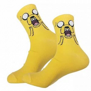 18297 Тематические носки серии Adventure Time  "Джейк" р-р 36-41 (ярко-желтый)