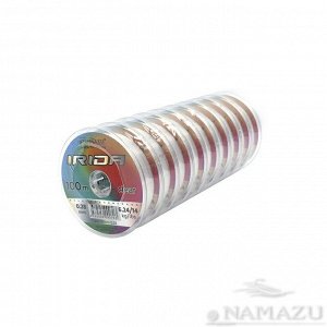 Леска Namazu "Irida",  L-100 м, d-0,28 мм, test-6,24 кг, прозрачная (уп. 10 шт.)