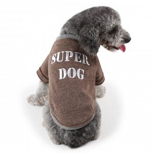 Кофта для собаки "Super dog", цвет коричневый