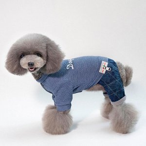 Комбинезон для животных, надпись "Dog Baby", цвет синий