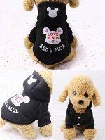 Кофта для животных, надпись &quot;Red&amp;blue&quot;, цвет черный