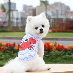 Футболка для животных, принт &quot;Крабик&quot;, цвет красный/синий