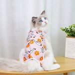 Послеоперационный бандаж для животных после стерилизации, принт &quot;Лебеди&quot; , цвет абрикосовый