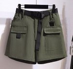 Женские шорты, цвет зеленый