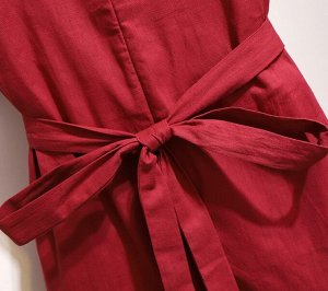 Женское платье с коротким рукавом, цвет красный