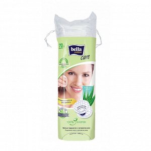 Диски ватные Bella cotton care экстр Алоэ 70 шт