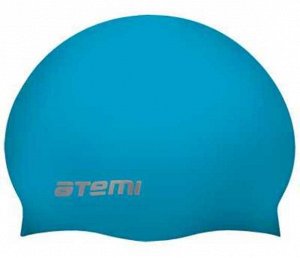 Шапочка для плавания  силикон, цв.голубой  тм. ATEMI