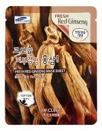 Тканевая маска для лица с экстрактом красного женьшеня Fresh Red Ginseng Mask Sheet